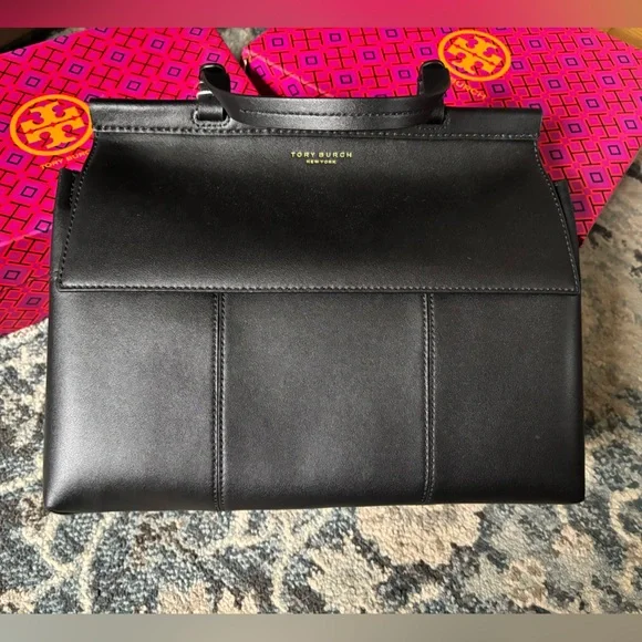 Tory Burch Block-T Satchel - Picture 1 of 6